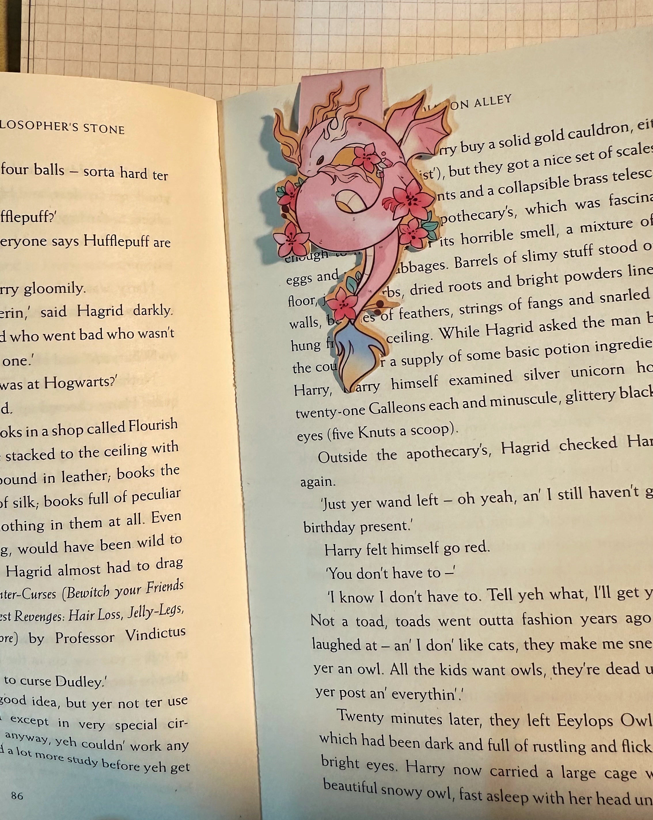 Blossom Dragon Magnetic Bookmark