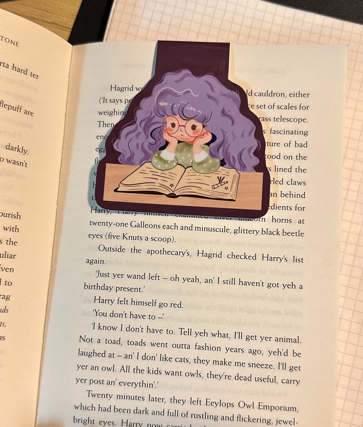 Reading Girl Magnetic Bookmark