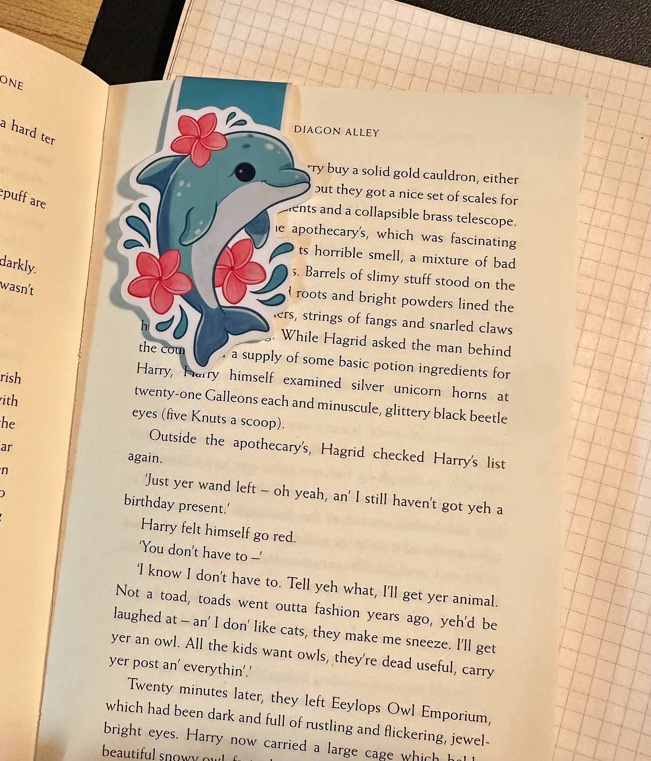 Blossom Dolphin Magnetic Bookmark