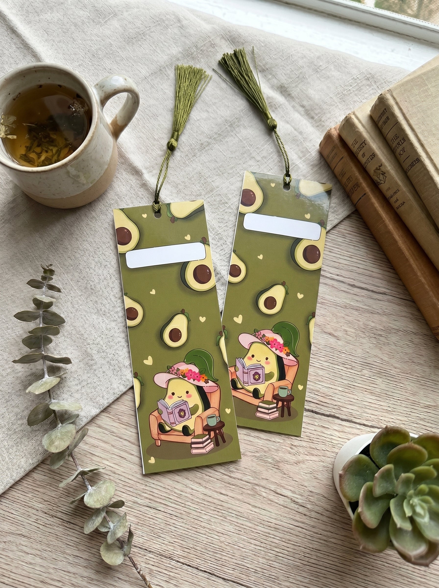 Cozy Avocado Reading Bookmark