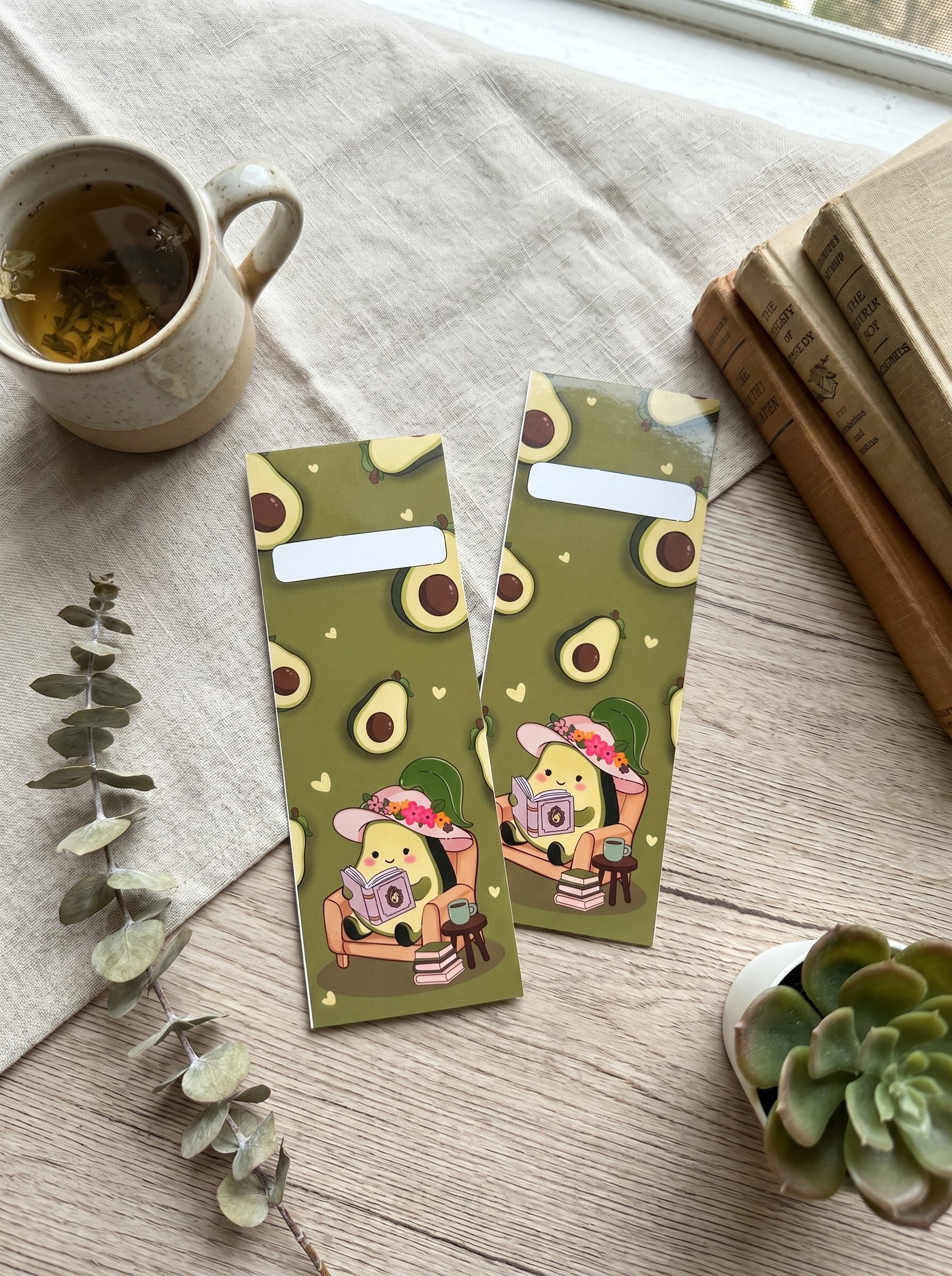 Cozy Avocado Reading Bookmark