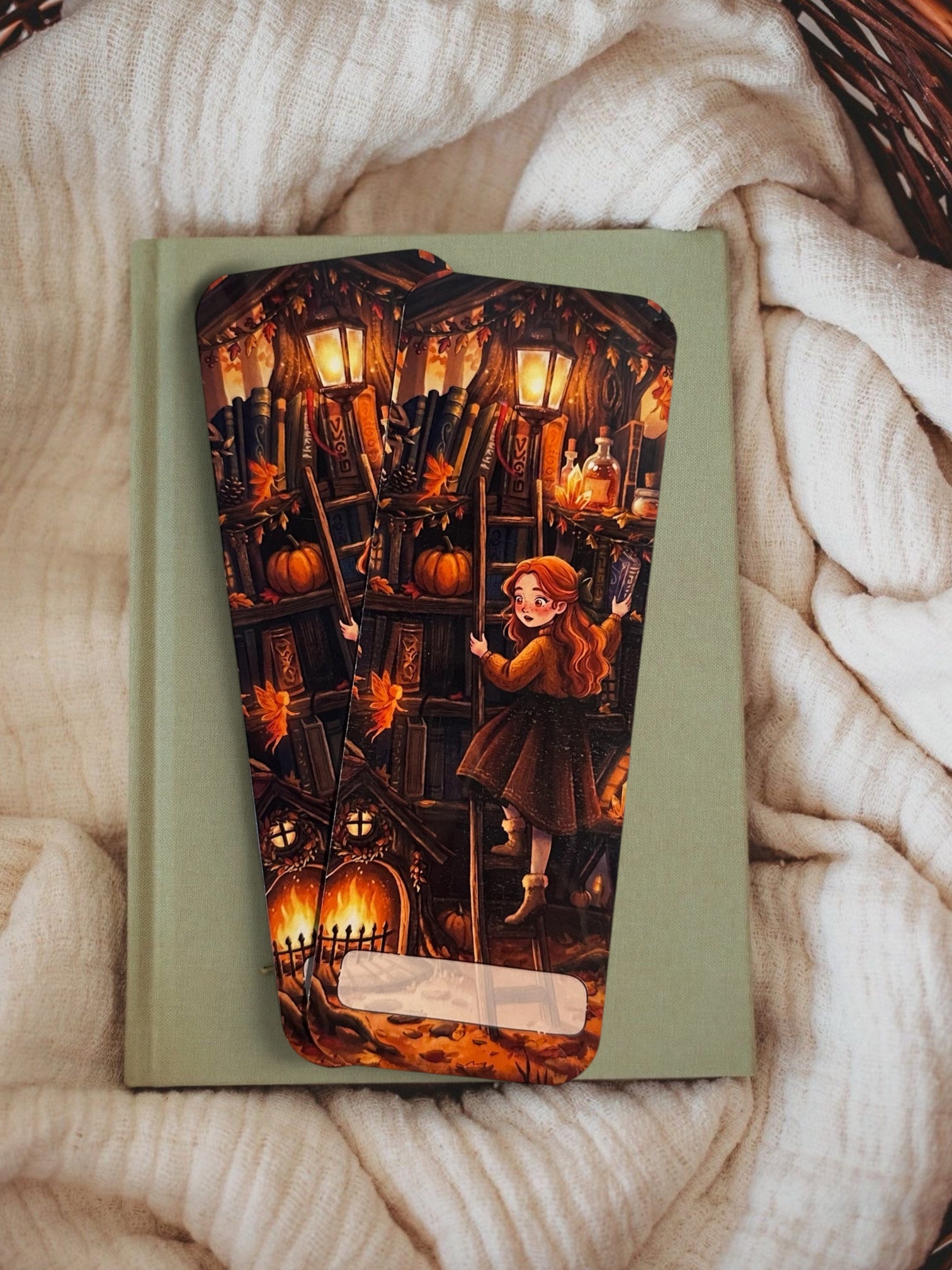 Autumn Library Bookmark