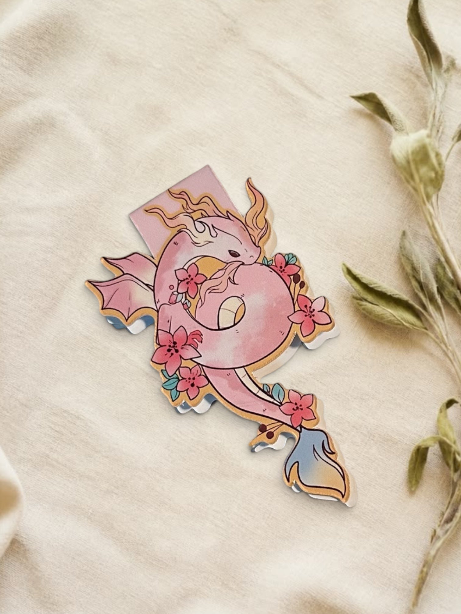 Blossom Dragon Magnetic Bookmark