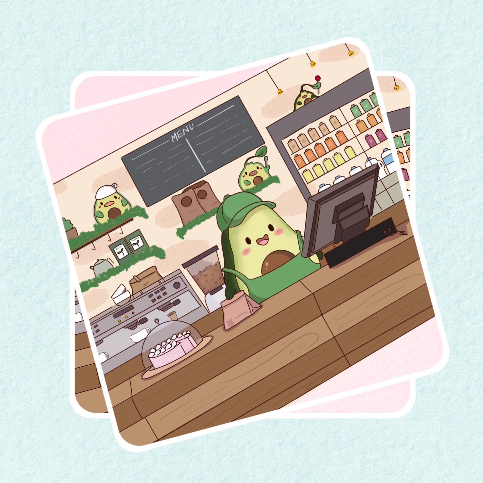Avocado stall Die-cut Sticker